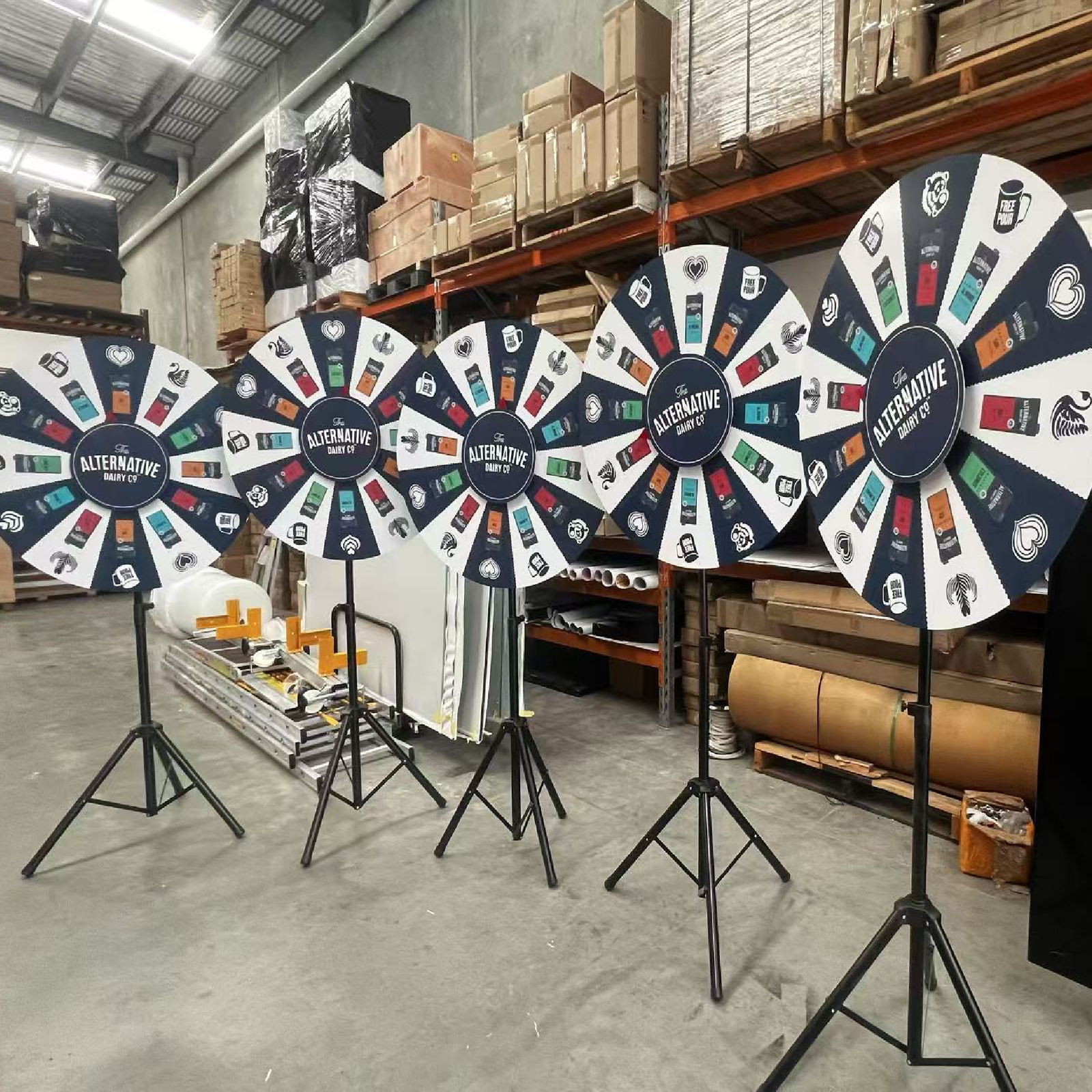 Colorful prize wheel ready to spin.