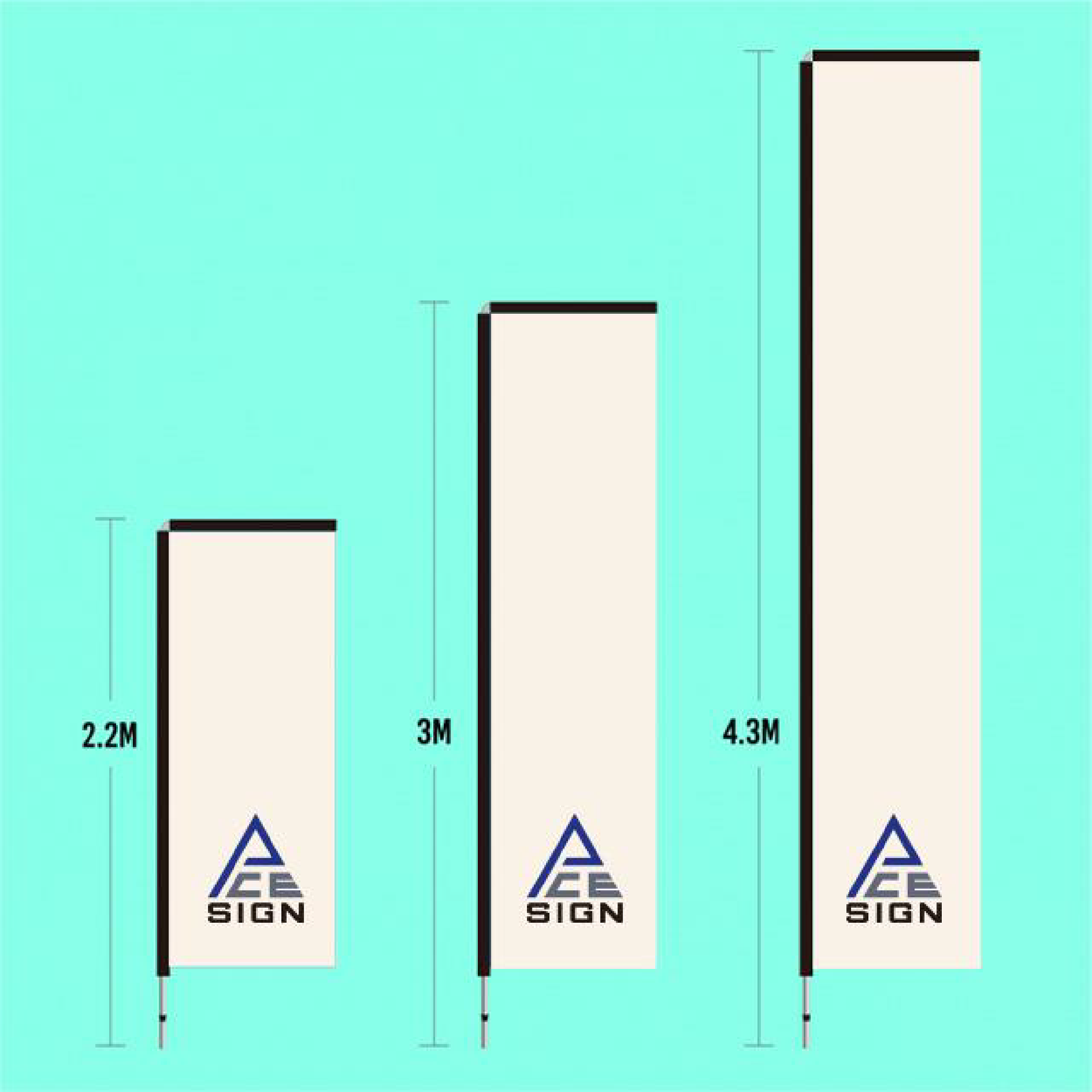 Simple rectangle flag blowing in the wind.