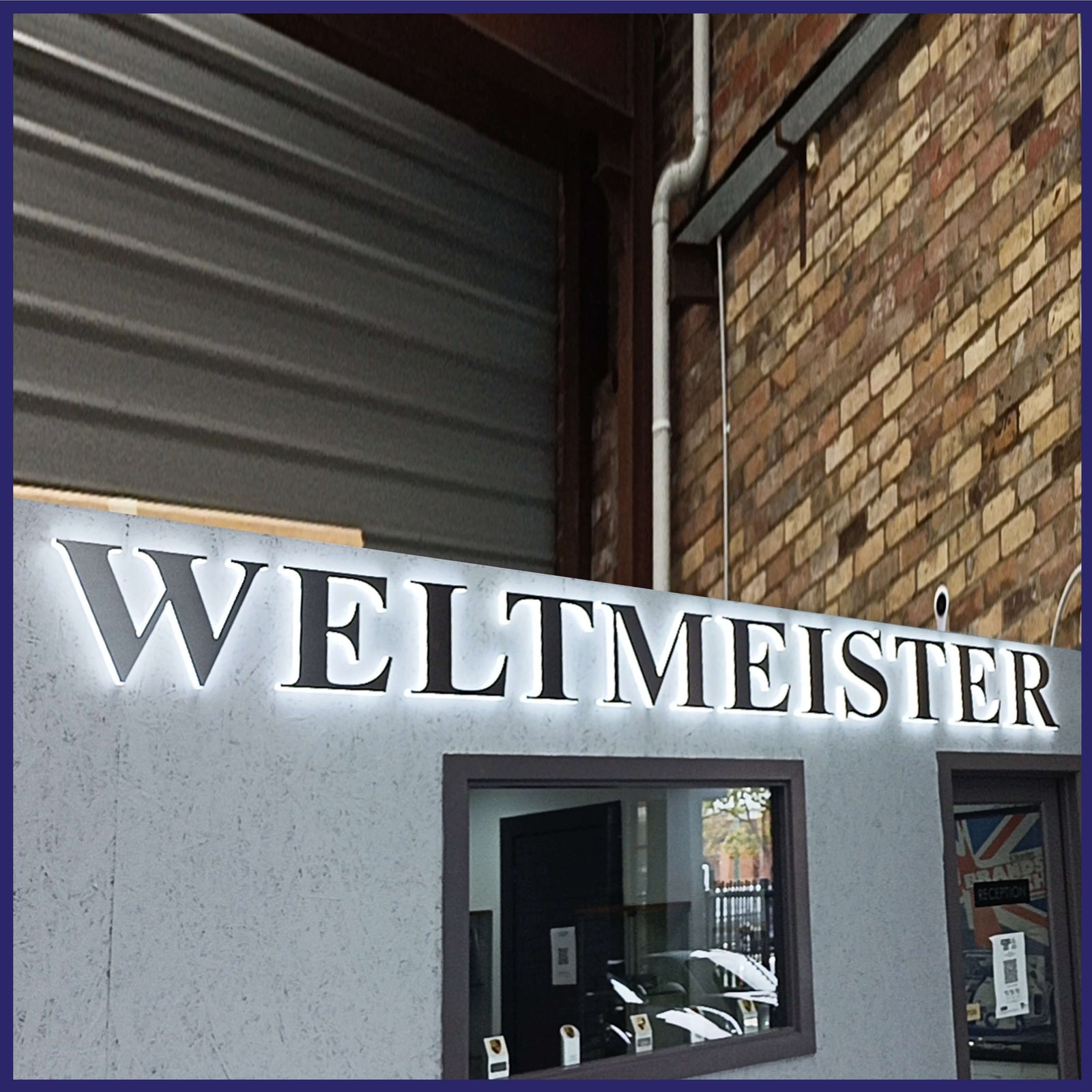 Backlit acrylic letter with metal facing Success