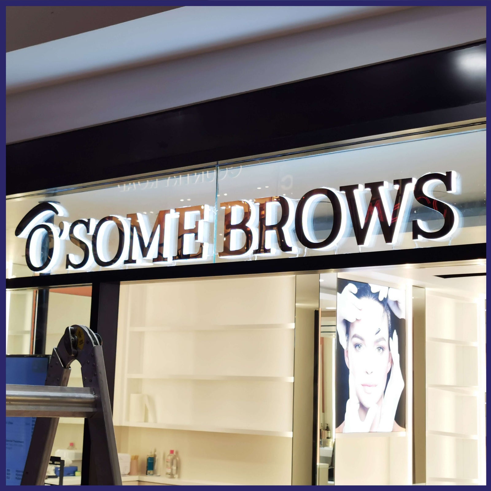 Backlit acrylic letter with metal facing Success