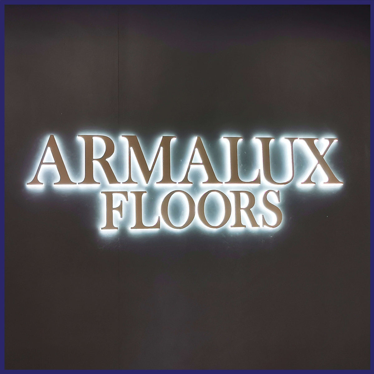 Backlit acrylic letter with metal facing Success