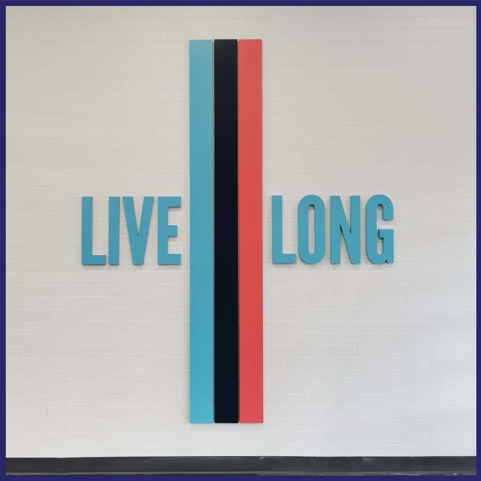 Dimensional acrylic letters.