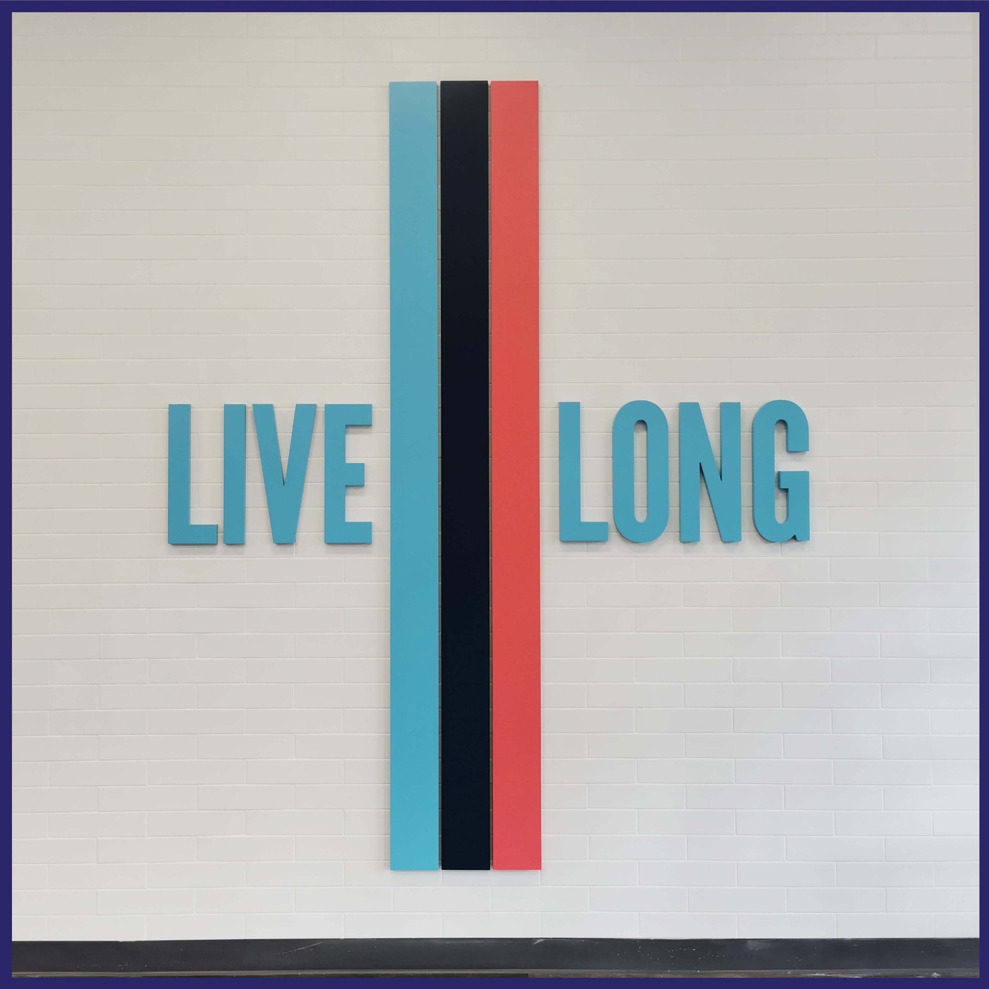 Dimensional acrylic letters.