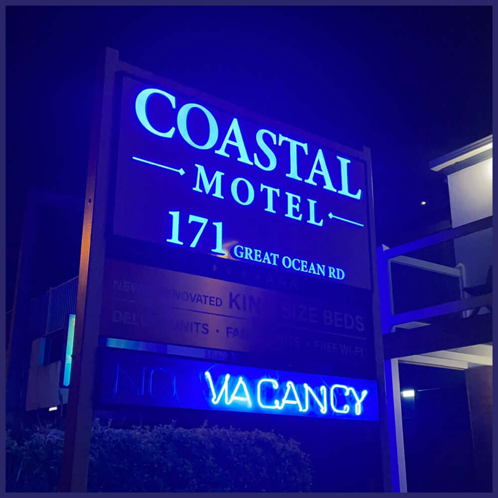 Front- and back-lit MINI acrylic letters.