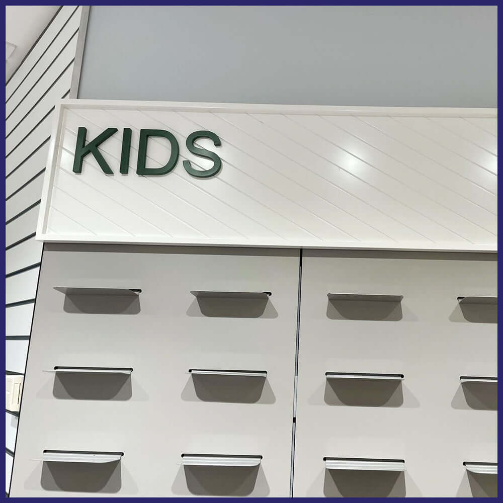 3D acrylic letters, dimensional signage.