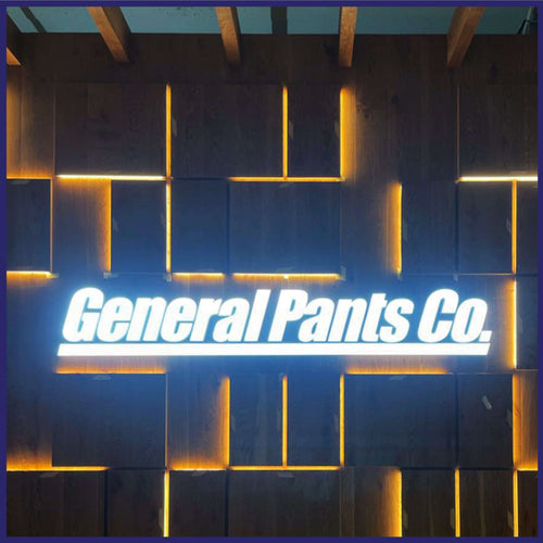 front-lit Stainless steel fabricated letters (Rimless)