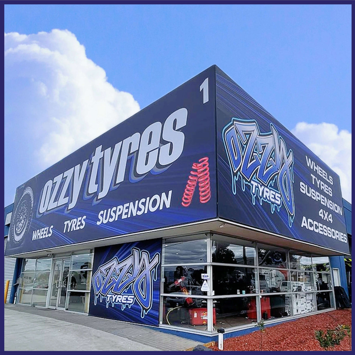 Vinyl banner advertisement.