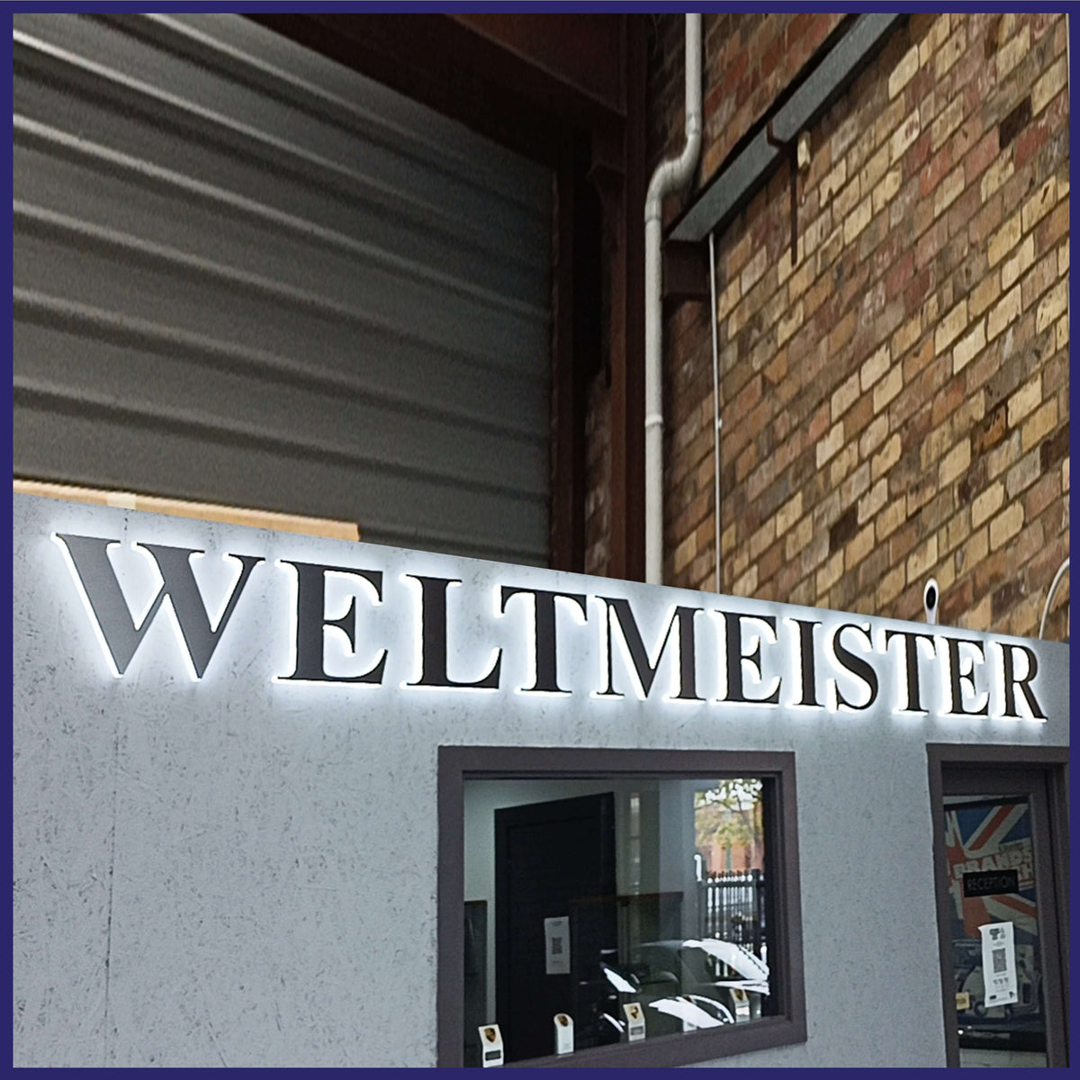 Backlit acrylic letter with metal facing Success