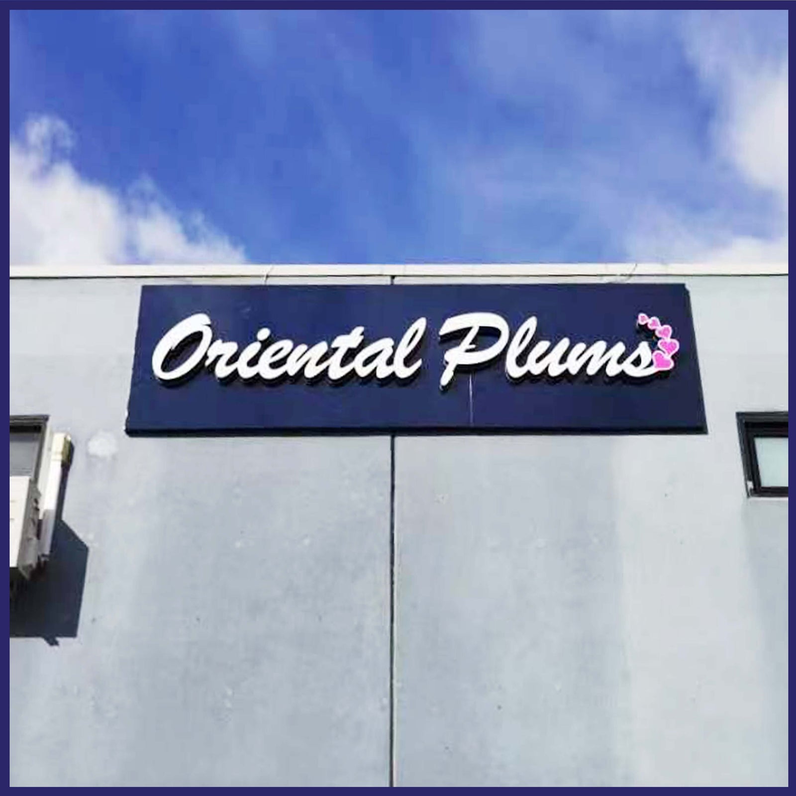 Rimless, front-lit stainless steel letters.