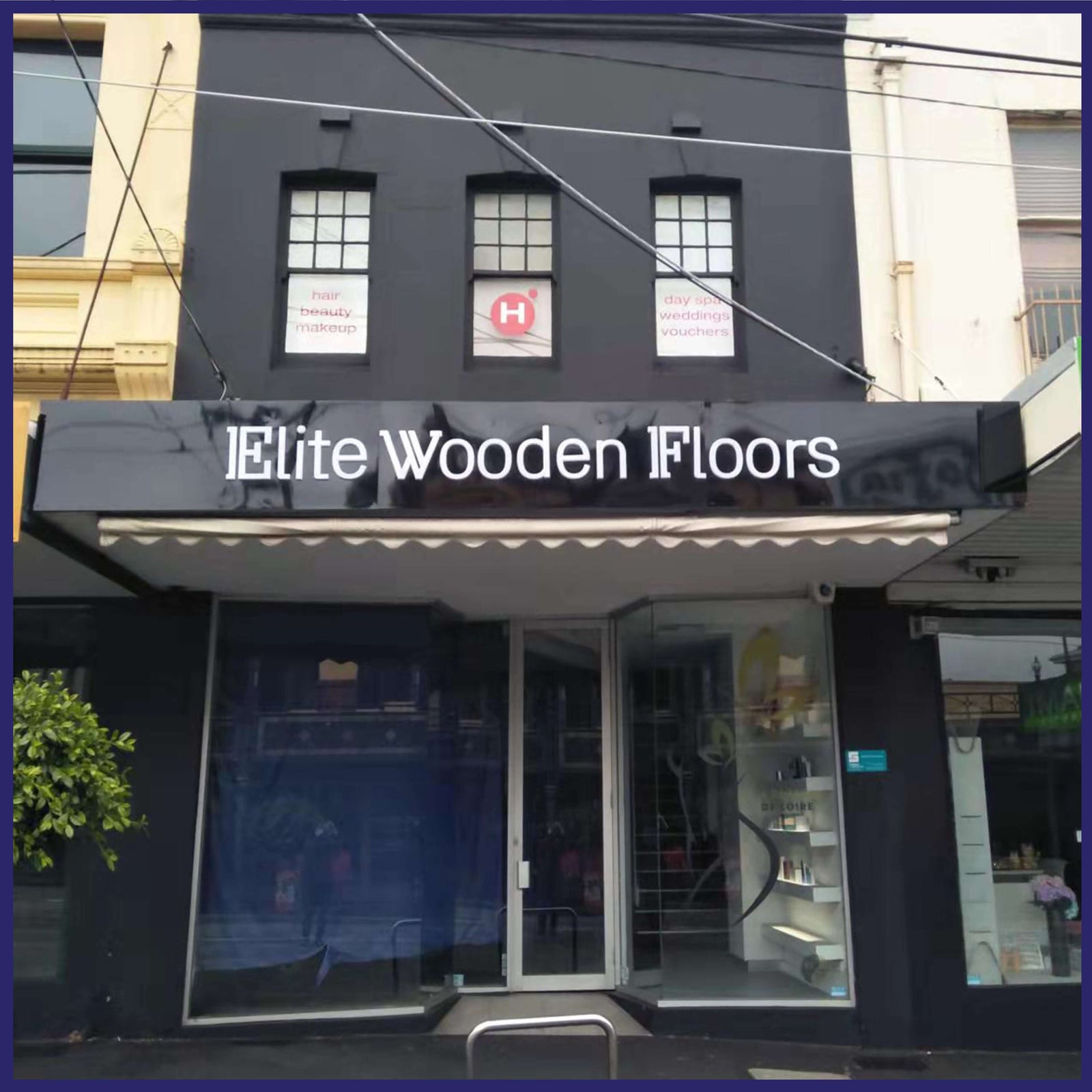 Dimensional acrylic lettering.