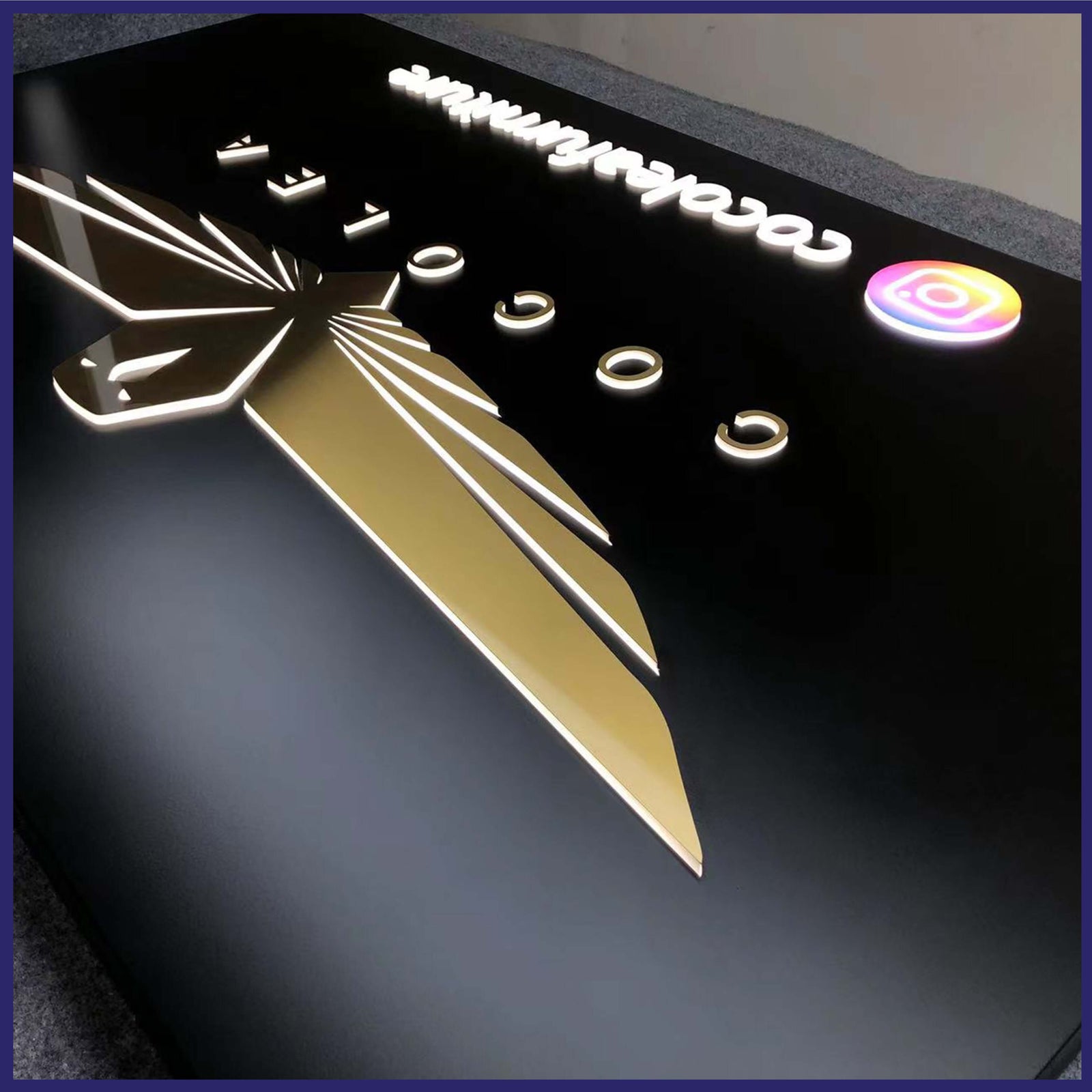 Custom light box with personalized graphic.