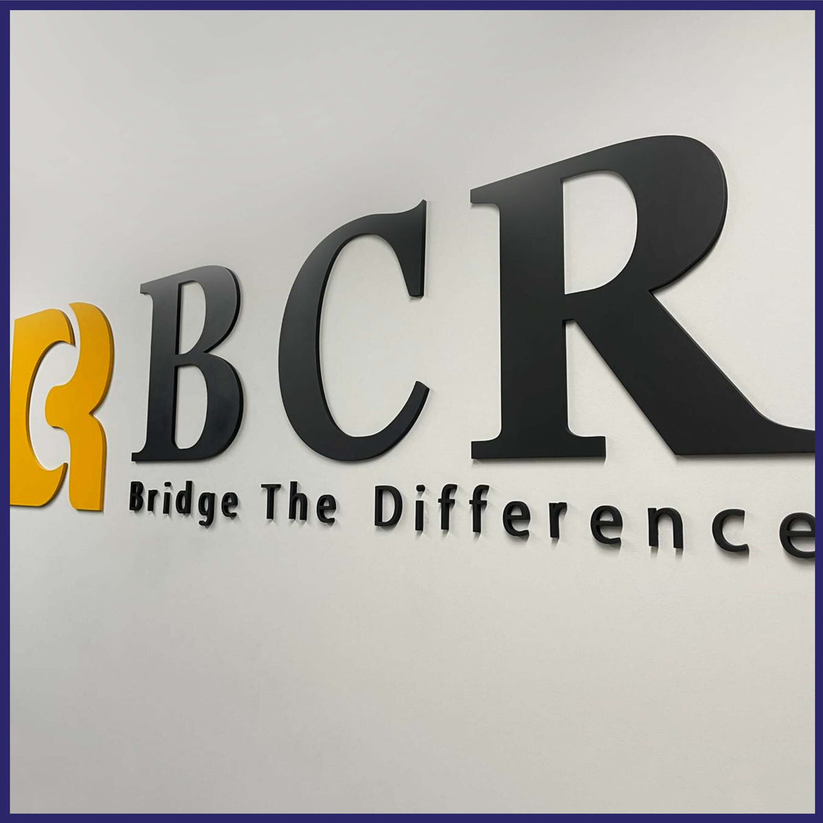 Dimensional acrylic letters.