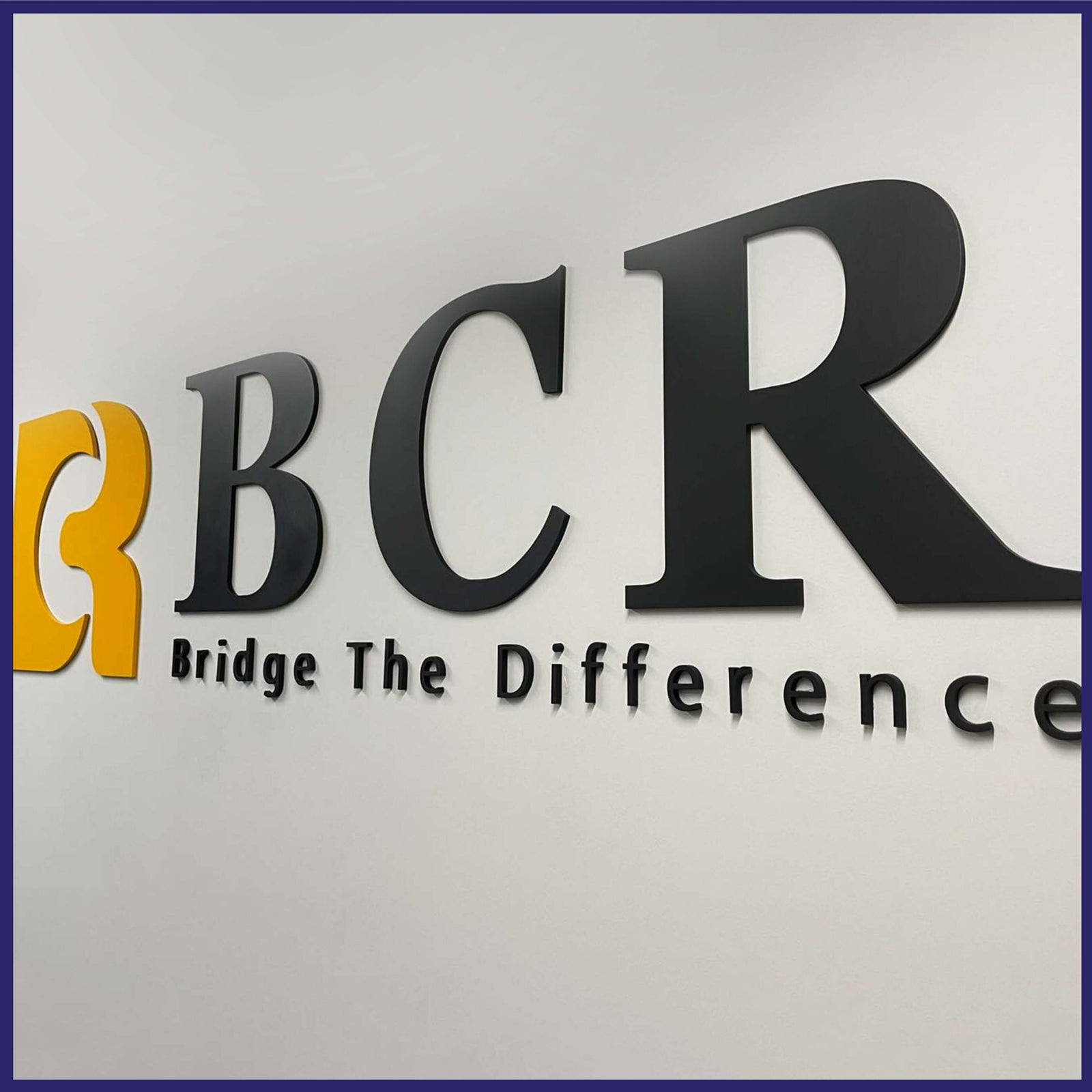 Dimensional acrylic letters.