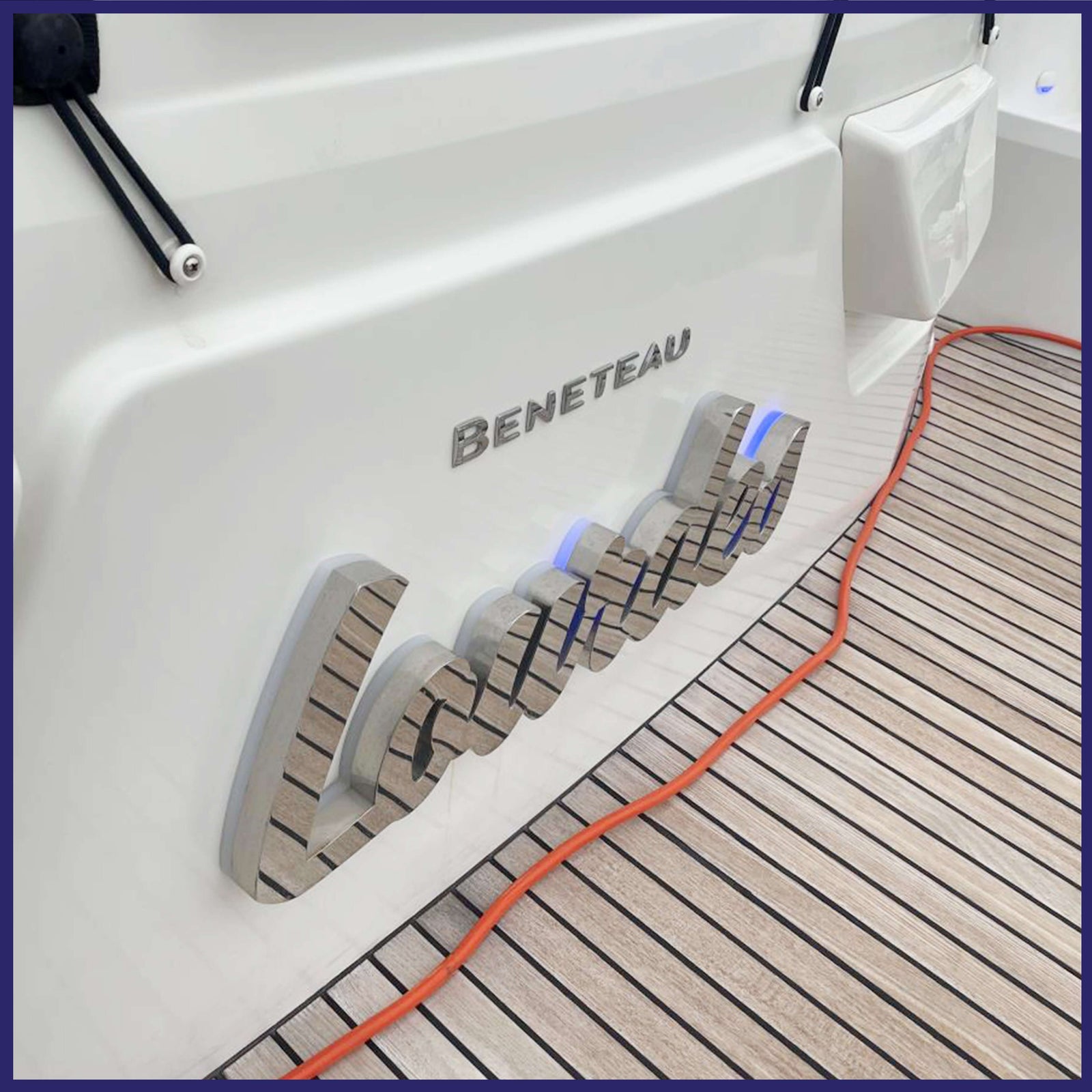 Backlit metal fabricated letters with acrylic backing