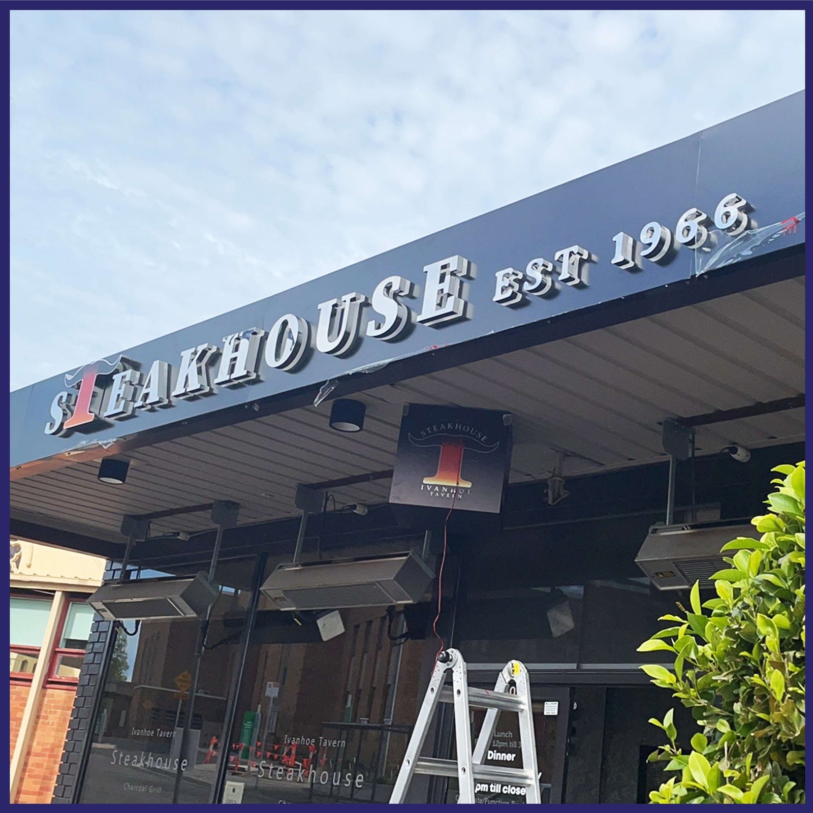 Backlit metal fabricated letters with acrylic backing